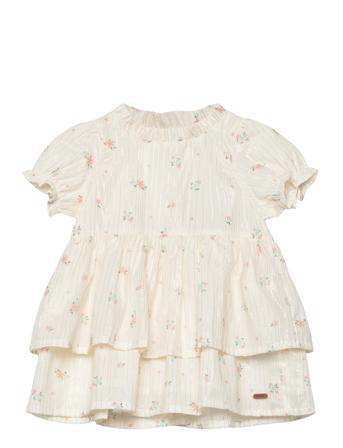 Dress Ss Aop W. Lining Minymo Cream
