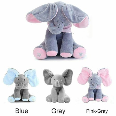 Baby Talking Pp Bomuld Elefant Blød Plys Dukke Syngende Udstoppede Dyr