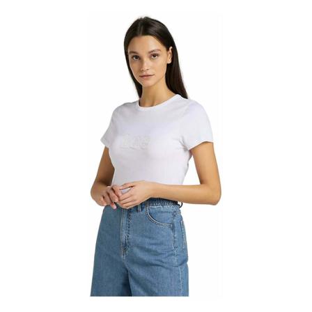 Lee T-shirt Shrunken Tee Hvid, Dame T-shirts