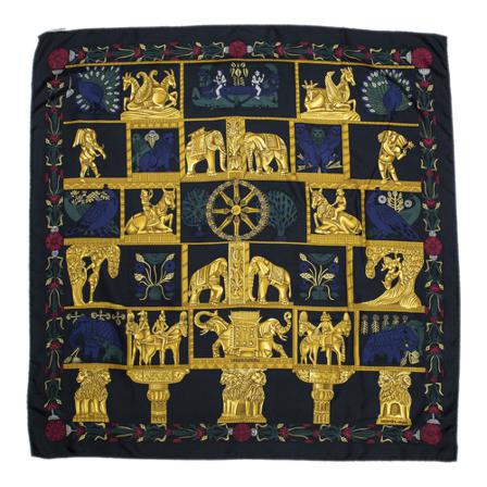 Hermès Vintage, Pre-owned Scarf Zwart, Dames, Maat:ONE Size