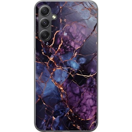 Kompatibel Mobilcover til Samsung Galaxy A16 5G Marmor Blå Lilla