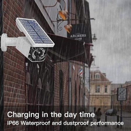 Utomhus Ip66 Solcellskamera Med Mot-sensor Led Solcellslampa För En Gara