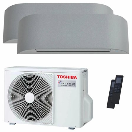 Condizionatore Toshiba Haori dual split 7000+7000 BTU inverter A+++ wifi unità esterna 3.3 kW