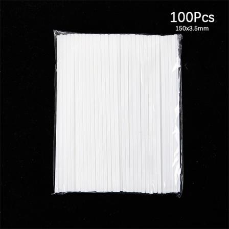 100 st 8/10/15 cm vitt papper med fast kärna Lollipop Sticks for Cho 150X3.5mm
