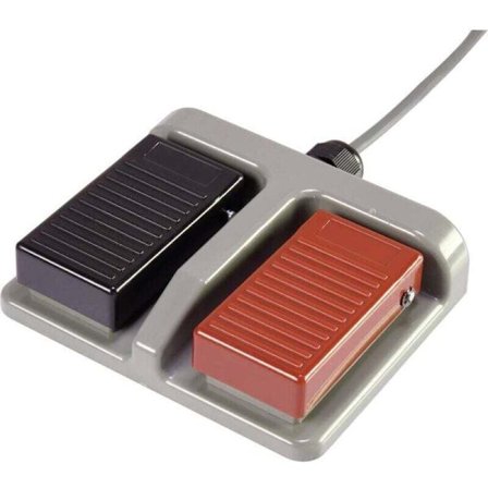 Fotpedal 250 V/AC 16 A 2 pedaler 2 NC (B), 2 NO (T) 1 st