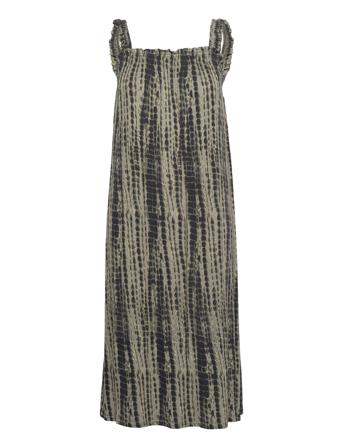 Sc-Liba Knelang Kjole Khaki Green Soyaconcept