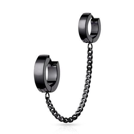 Tragus Länkad kedja med Hoops örhängen i IP-316L kirurgiskt stål