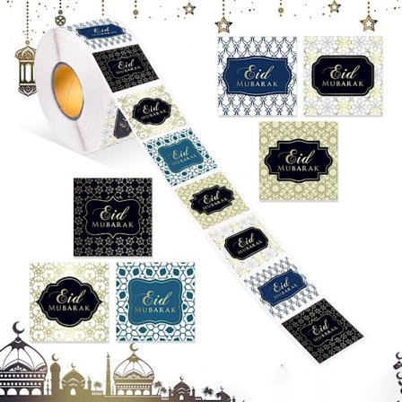 Ramadan Dekorasjonsklistremerker EID Mubarak Klistremerker Gavepose EID