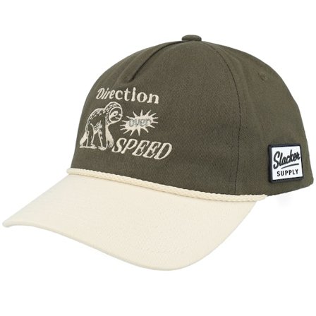 Slacker Supply - Grønn Caps - Direction Over Speed Rope Golfer Olive/Stone A-frame Adjustable @ Hatstore