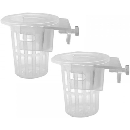 2 stk hengende akvarieplantestativ, akvarieplantepotter med hull for fisketankplanter som vokser over vannoverflaten