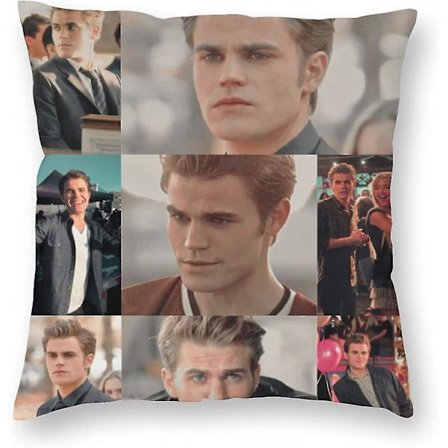 Vampire Diaries Collage Kuddfodral Örngott Stefan Pa_ul Wes_ley Tvd Gåvor Prydnadskudde Örngott För Säng Soffa Vampyr Merch Prydnader Stefan Merchand