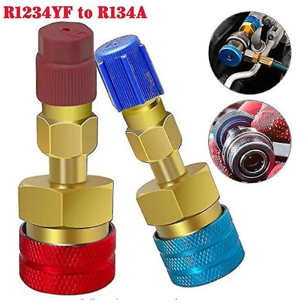 2 st Snabbkopplingar Adaptrar R1234yf till R134a Höga Snabba Kopplingar