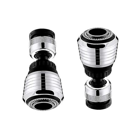 2 stk. Universal kran sprayhode, forlengelsesenhet filter kjøkken dusj lang vannsparende enhet skummende dyse kran