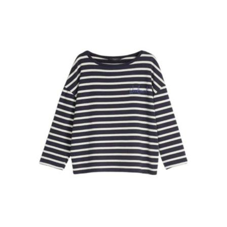 Max Mara, Cotton Jersey T-shirt Blauw, Dames, Maat:M