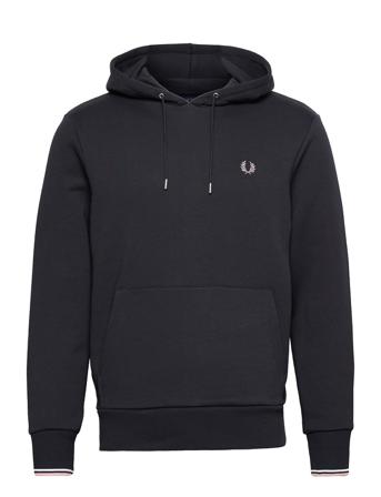 Tipped Hooded Sweatsh Blue Fred Perry