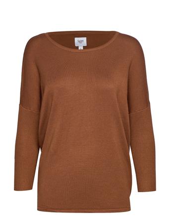 A2561, Milasz R-Neck Pullover Pullover Brun Saint Tropez