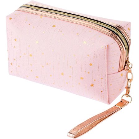 Lille kosmetiktaske til kvinder, glitterstjerne, bærbar makeuptaske