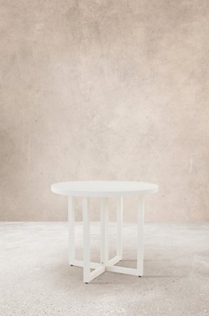 Jotex - Spisebord Ø 90 Cm Hvit - GIBRALTAR - Kjøp Spisebord til uterommet hos Jotex