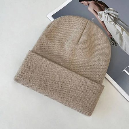 Enfärgad Skullies Beanies För Kvinnor Män Höst Vinter Varm yllestickad mössa Casual Elastisk Skullcap-huv Unisex melonkeps