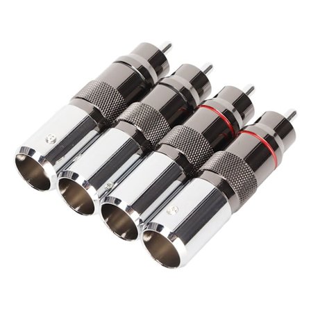 RCA-kontakt, krompläterad, för svetsning, DIY RCA-ljudkontakt, KLB