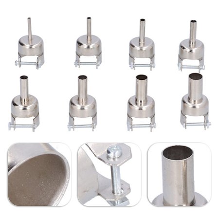 8 kpl kuumailmapuhaltimen suutinsarja 850 juotosasema 3mm/4mm/5mm/6mm/7mm/8mm/10mm/12mm