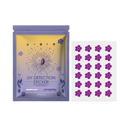 24x Sunny Patches -tarrat vedenpitävät UV-tarrat Tähti UV-laastarit ulkokäyttöön