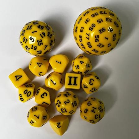 15 kpl Noppasetit Pelinoppaa KELTAINEN yellow