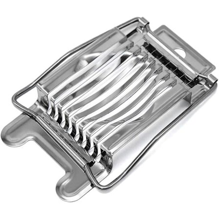 Eggedeler, Egg Slicer i Rustfritt Stål, Multifunksjonell Slicer for Egg, Skinke, Jordbær, Banan, Myke Frukter