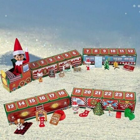 Julekalender med 24 Dagers Nedtelling Blindboks Tog Juleoverraskelsesgaver For Barn Venner