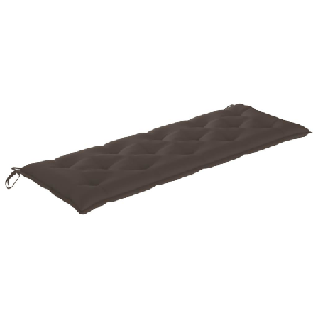 Vidaxl Stapelbar Trädgårdsbänk Med Dyna 159 Cm Massiv Teak Taupe