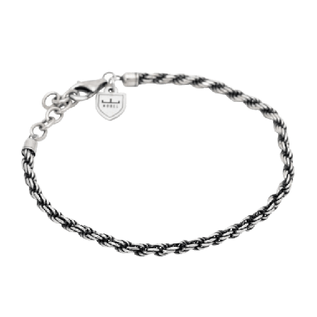 by BILLGREN Silverarmband | oxiderad Cordell | Nobel Accessoarer Herr Silver 19 cm