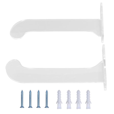 1 par yoga måtte vægbeslag holder akryl yoga måtte væg hænger opbevaring rack husholdning motion yoga måtte beslag gennemsigtig