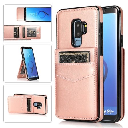 Business Style Pu Case För Samsung S9 Plus Med Korthållare, Plånboksfunktion, Stnadfunktion, Fallskydd