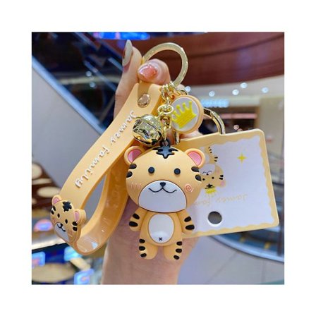 Mænd Kvinder Drenge Piger Silikone Søde PVC Tegneserie Dyr Nøglering Kreative Nytår Gaveposer Dukke Vedhæng Bilnøgle Vedhæng Metal Nøglering