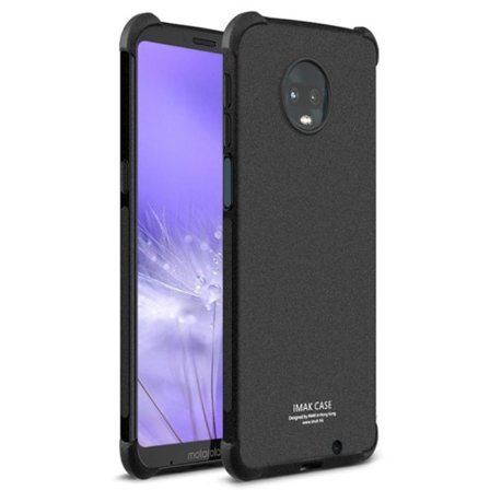 IMAK Motorola Moto Z3 Play beskyttelsesetui i silikone med skærmfilm - Mat sort