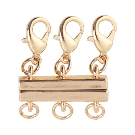 Lagdelt Halskjede Lås Magnetisk Smykke Dobbel Trippel Lås Separator for Stablebare Halskjeder & Kjede Armbånd DIY