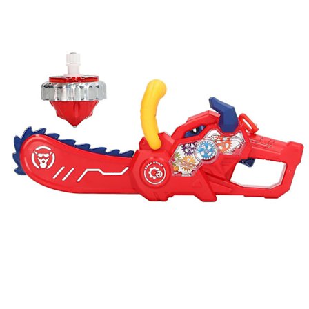 Elektrisk rotationsgyroskop Cool belysning Sågmaskin formad motorsåg Gyroskop leksak för barn Röd