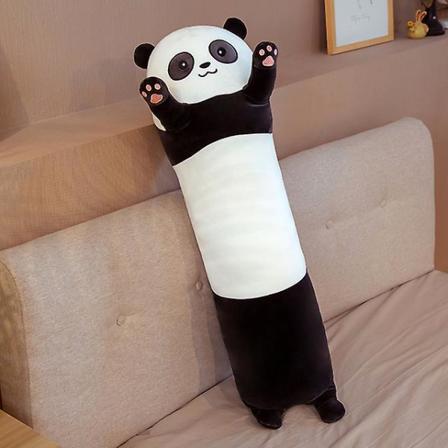 70-130cm Lang Kjempe Panda Plysjleketøy Sylindrisk Dyrepute Koalabjørn Fylt Plysj Barn Sovevenner Gave panda 70CM