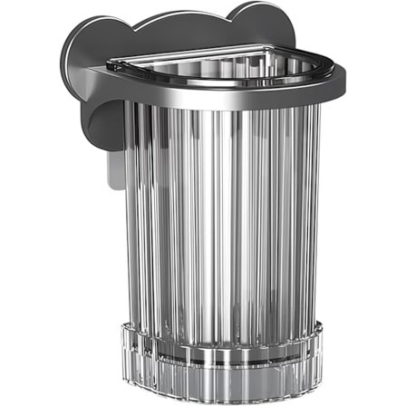 Vægmonteret barberknivholder med drænhuller - Multifunktionel badeværelsesorganisator til barbermaskiner og tandbørster, pladsbesparende grå sort