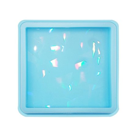 Holografisk lys og skygge-coaster-matte, krystall-epoxyharpiksform, silikonform, DIY-håndverksverktøy
