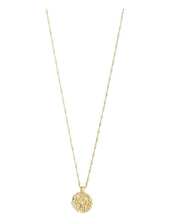 Breathe Recycled Crystal Coin Necklace Accessories Jewellery Necklaces Chain Necklaces Gull Pilgrim*Betinget Tilbud