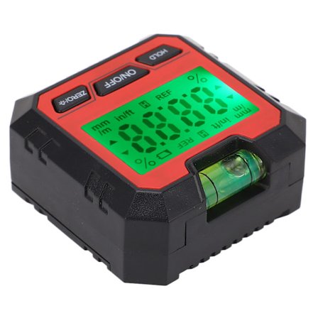 Digital vaterpas vinkelmåler træbearbejdning elektronisk vinkelmåler med vandret boble rød