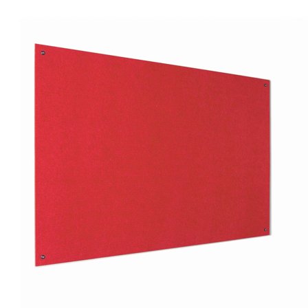Recycled fire-retardant noticeboard, 2400x1200 mm, red