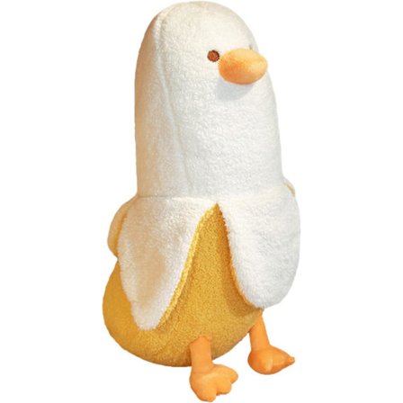 Banananka Plush Leksak, Gosedjur, Kawaii Tillbehör, Söt Banananka Gosedjur Kudde, Present till Flickor och Kvinnor (50cm, Vit)