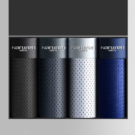 Boxershorts Herr Boxer Herr Underkläder Herr Underkläder Boxers Homme Ice Silk Mesh Boxershorts Plus Size Trosor Sexiga kalsonger 4-1 5XL 90-100KG