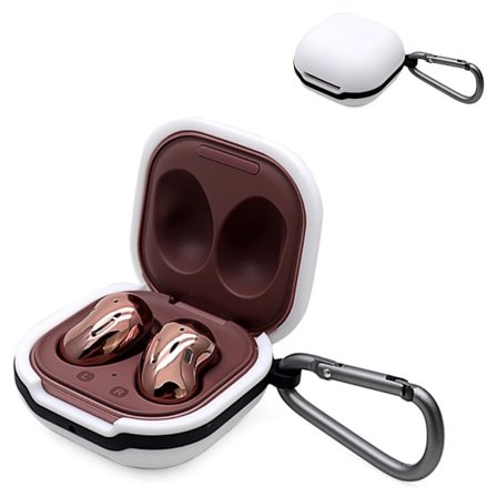 Samsung Buds Live silikonfodral med spänne - Vit