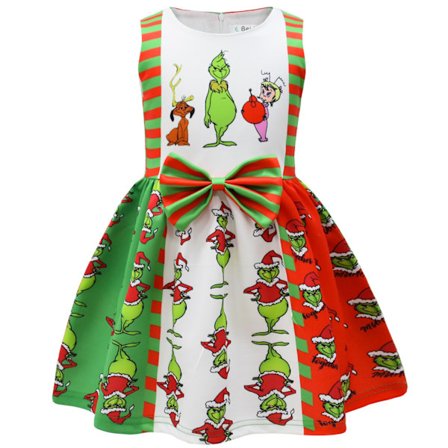 Girls Cosplay Dress Bowknot Dress Christmas Halloween Party 140cm