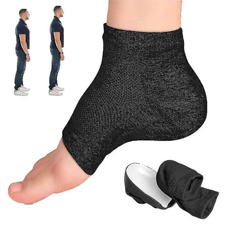 2,5/3,5 cm Rizzsoles Height Max -sukat, Rizz Soles Height Max -pohjalliset, hengittävät korkeutta lisäävät pohjalliset [DB] Musta 2,5 cm