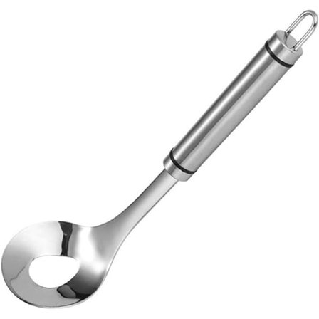 1 stk. sølv kødbolleskærer med hul i rustfrit stål kødbolleske