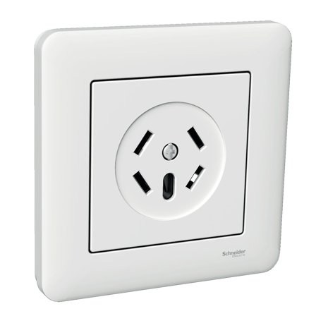 Schneider Electric Exxact Primo Rikstelefonuttag 4-polig, snabbanslutning, Strömbrytare & vägguttag
